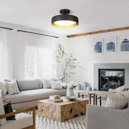 Semi Flush Mount LED Ceiling Light 5000K