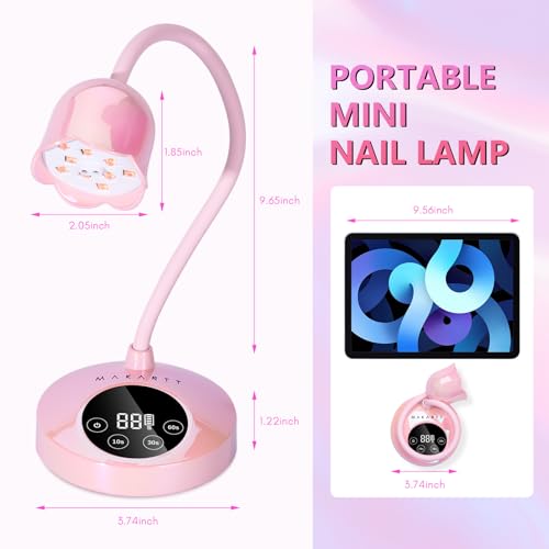 Flash Cure UV Nail Lamp for Gel Nails Rechargeable Gooseneck Design