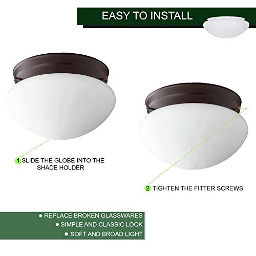 6 Inch White Classic Globe