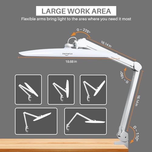 20 Inch LED Desk Lamp with Clamp