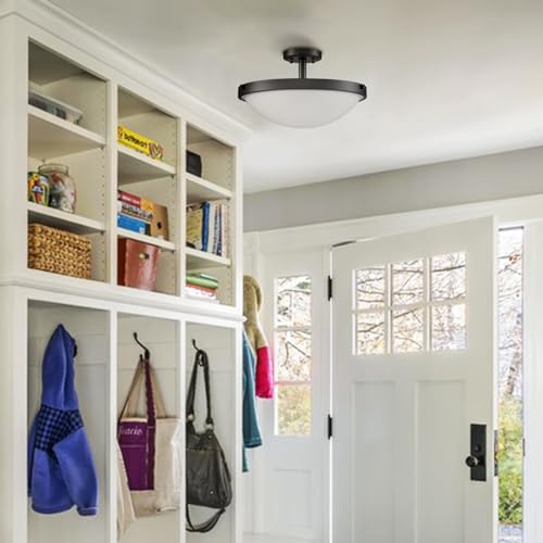 Modern Black Semi Flush Mount Ceiling Light Fixtures