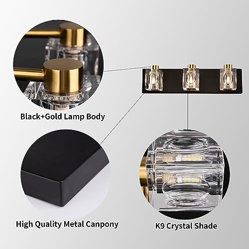 3 Light Crystal Vanity Lights