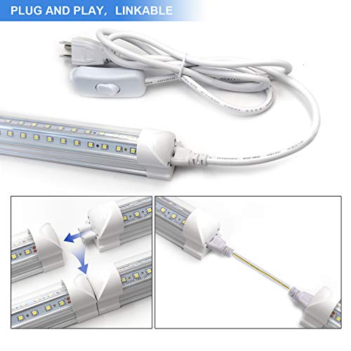 10 Pack 8ft LED Shop Light Fixture (10 Count)