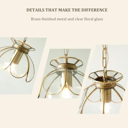 Brass Glass Ceiling Pendant Light