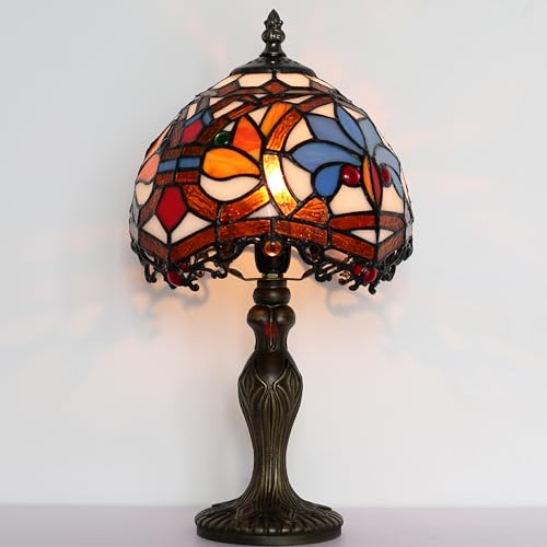 Small Tiffany Table Lamp Stained Glass Lamp Yellow Phoenix Style