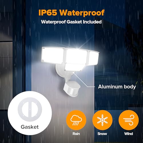 80W 9000LM LED Security Lights Motion Sensor Outdoor Lights (8 Count)
