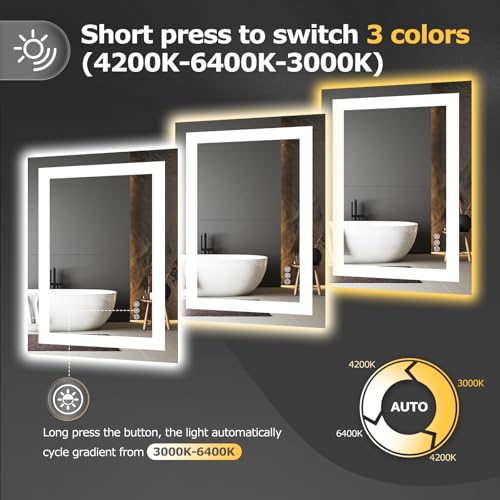 20"X28" LED Bathroom Mirror with Lights