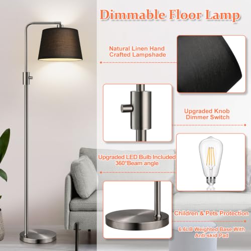 Upgraded】 Dimmable Floor Lamp