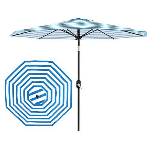 9FT Patio Umbrella 8 Sturdy Ribs Outdoor Table Umbrella