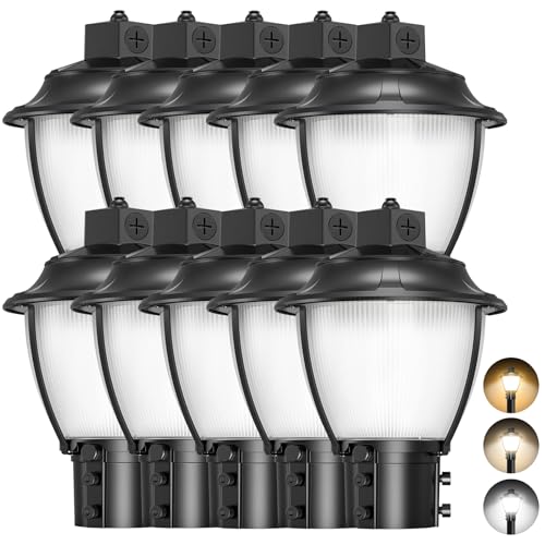 10Pack LED Post Top Light 80W (8.66 Inch)