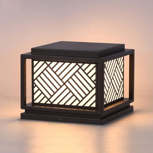 Ip65 Square Waterproof Outdoor Pillar Light Column Lamp Exterior Rain Proof Acrylic Post Lanterns Patiofor Outdoor Lighting Products