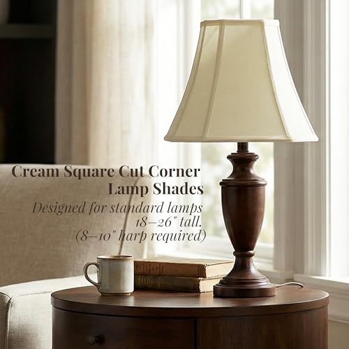 2 Pack Cream Fabric Lamp Shades (2 Count)