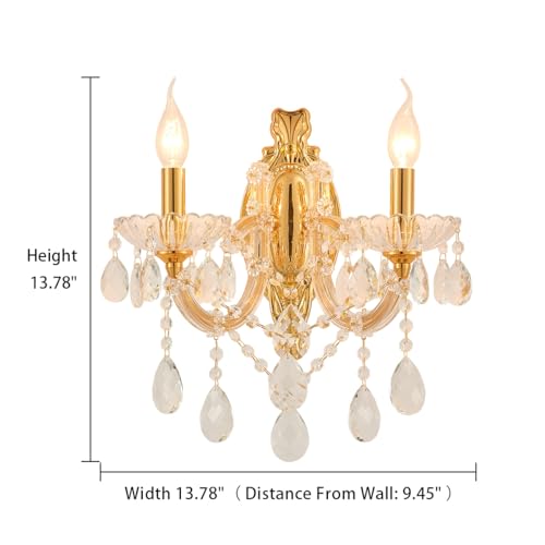Gold Traditional Crystal Wall Sconce