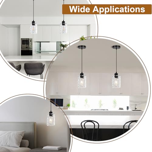 2 Pack Black Pendant Lights Kitchen Island (2 Count)
