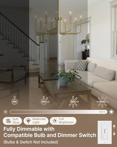 8 Light Gold Chandelier