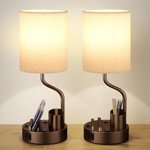 Bedside Lamps for Bedroom Set of 2 (2 Count)