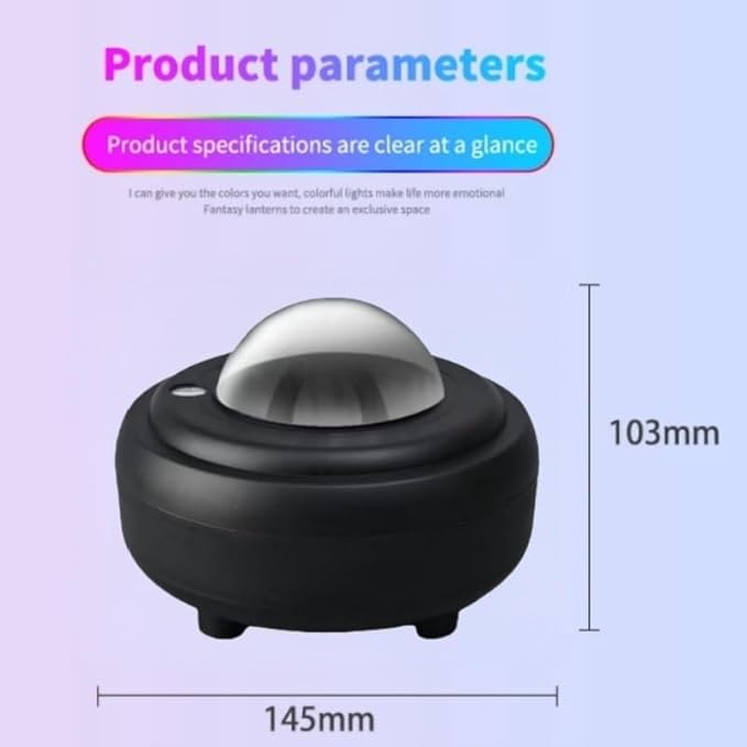 Galaxy Projector Night Light with Bluetooth Speaker, Starry Star Projection Light with Ocean Wave for Bedroom, Northern Lights Projector with Moon, Ambient Lighting for Room Party Xmas