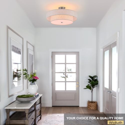 21.7" Large Chrome Flush Mount Ceiling Light