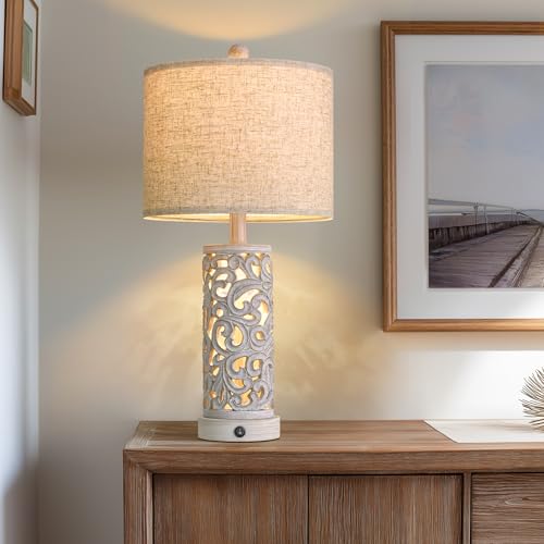22'' Farmhouse Table Lamp for Living Room