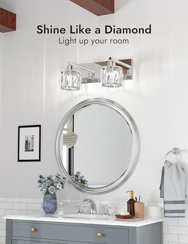Crystal Vanity Lights for Bathroom (2 Count)