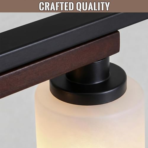 4 Light Black Linear Chandelier