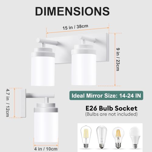 Bathroom Light Fixture White