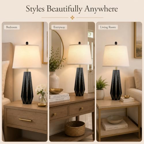 28'' Black Table Lamp for Living Room