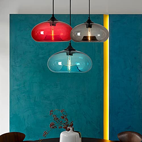 Industrial Pendant Light Shade of Onion Vintage Chandelier E26 Pendant Lighting for Kitchen Island Colorful Glass Cage