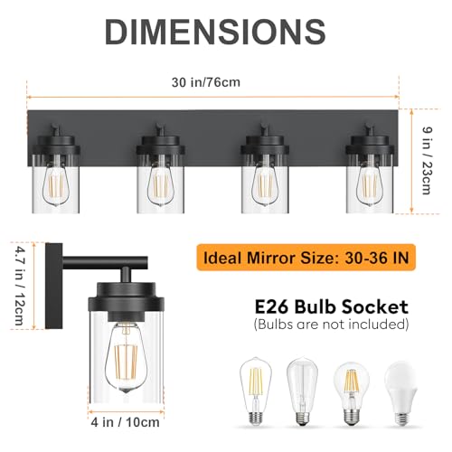 Bathroom Vanity Light Fixture (4 Count)