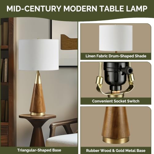 Chrislie Gold White Mid Century Modern Table Lamp