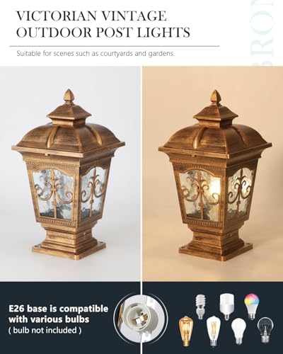 2 Packs Outdoor Post Light