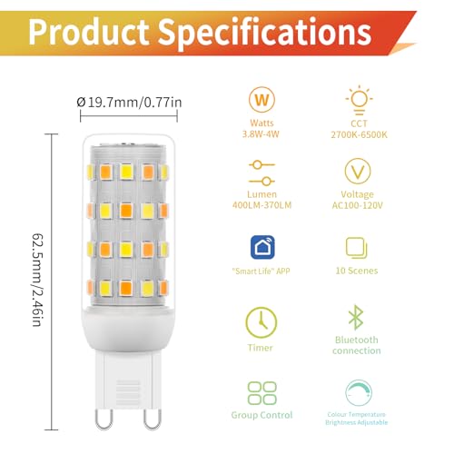 Smart G9 LED Bulbs (3 Count)