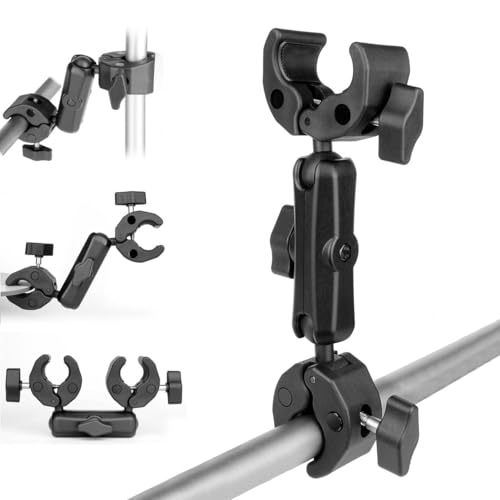 Double Super Clamp Camera Mount Umbrella Clamp for Chair (2 Count)