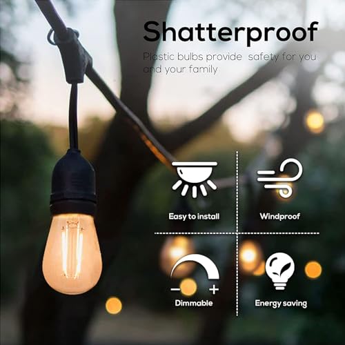 5 Pack 2W S14 Replacement LED Bulbs (5 Count)