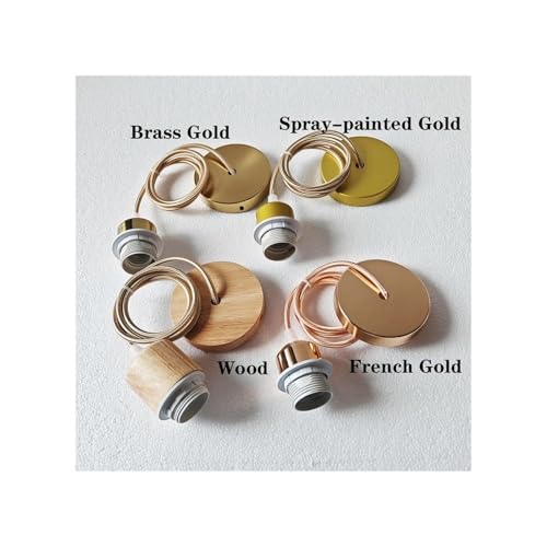 Lamp Holder DIY Vintage E26 E27 Hanging Lamp Holders with Cable Ceiling Lamp Holders Sockets Nordic Half Teeth Lampshade Base for Pendant lamp