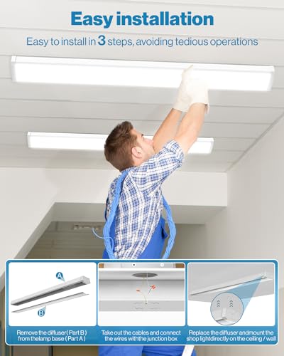 Sunco 12 Pack LED Shop Lights 4ft (12 Count)