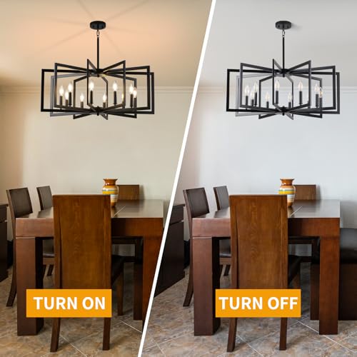 Black Chandelier for Dining Room (10 Count)