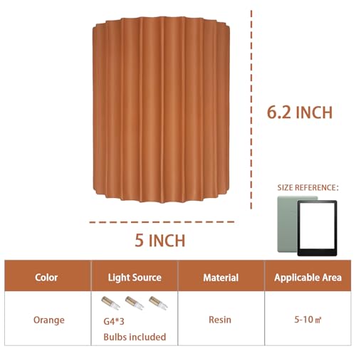 Modern LED Wall Sconce Minimalist Resin Wall Light Nordic Style Half