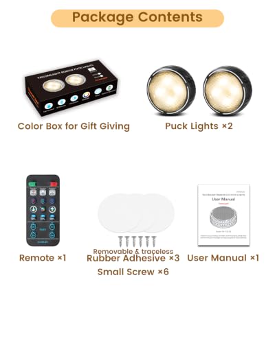 Puck Lights with Remote (2 Count)