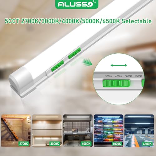 4FT LED Shop Lights with 5CCT Selectable (10 Count)
