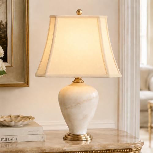 BSO-710-18LNEG Rectangle Cut Corner Basic Lamp Shade, (7x10) x (12.25x18) x 13.25, Linen Eggshell