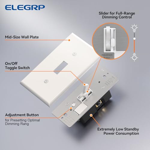 Digital Toggle Dimmer Switch for Dimmable LED (6 Count)
