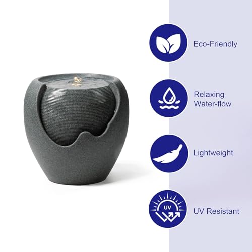 16.93” H Outdoor Water Fountain Made with Eco