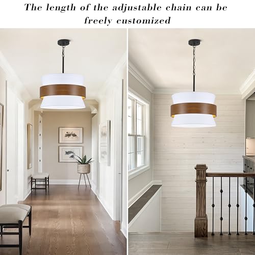 White Drum Farmhouse Chandelier