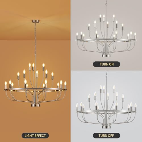39.4" Brushed Nickel Chandelier