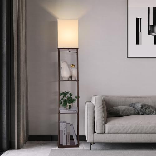 Floor Lamp with Shelves
