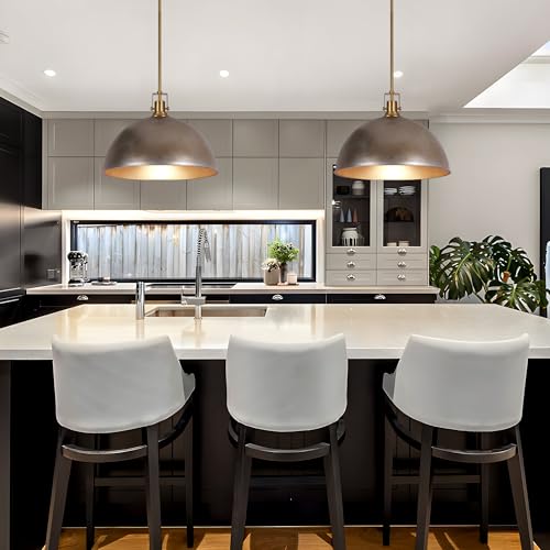 18 Inch Antique Silver Large Pendant Light Kitchen Island