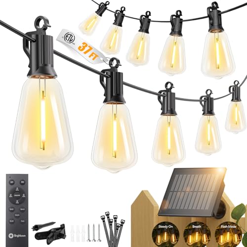 37FT Solar String Lights Outdoor (37 Foot)