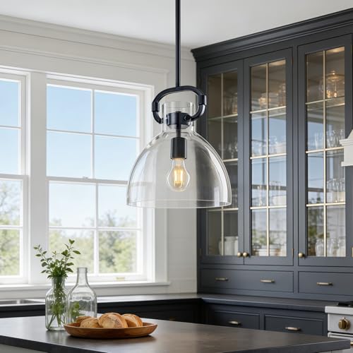 9.8'' Glass Pendant Lights Kitchen Island