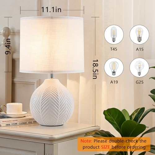 18.5" Ceramic Table Lamps Set of 2 (2 Count)